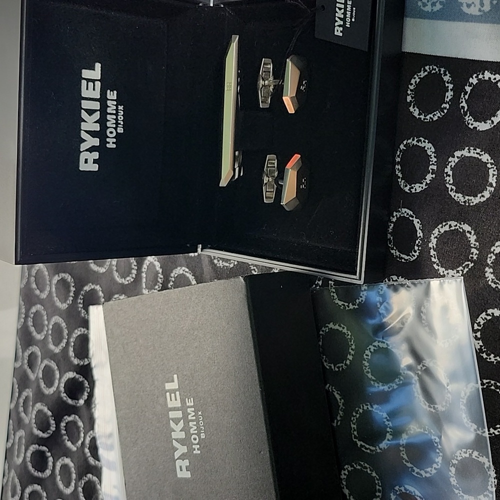 RYKIEL HOMME BIJOUX VINTAGE BRANDNEW CONDITION SET CUFFLINKS #02